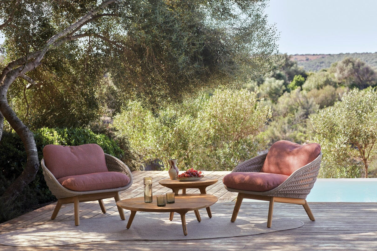 Manutti Sandua Lounge chair - Fauteuil lounge bas dossier, coussins en sus