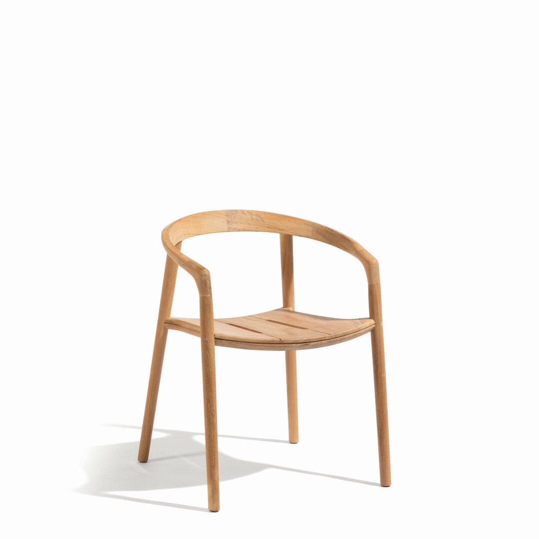 Manutti Solid Fauteuil repas, coussins en sus Teak natural