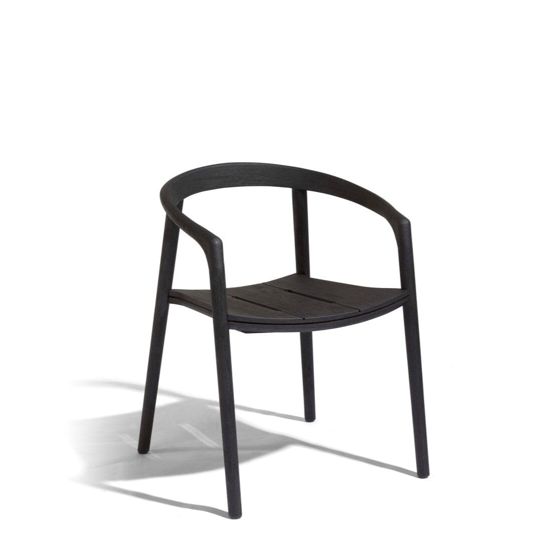 Manutti Solid Fauteuil repas, coussins en sus Teak nero