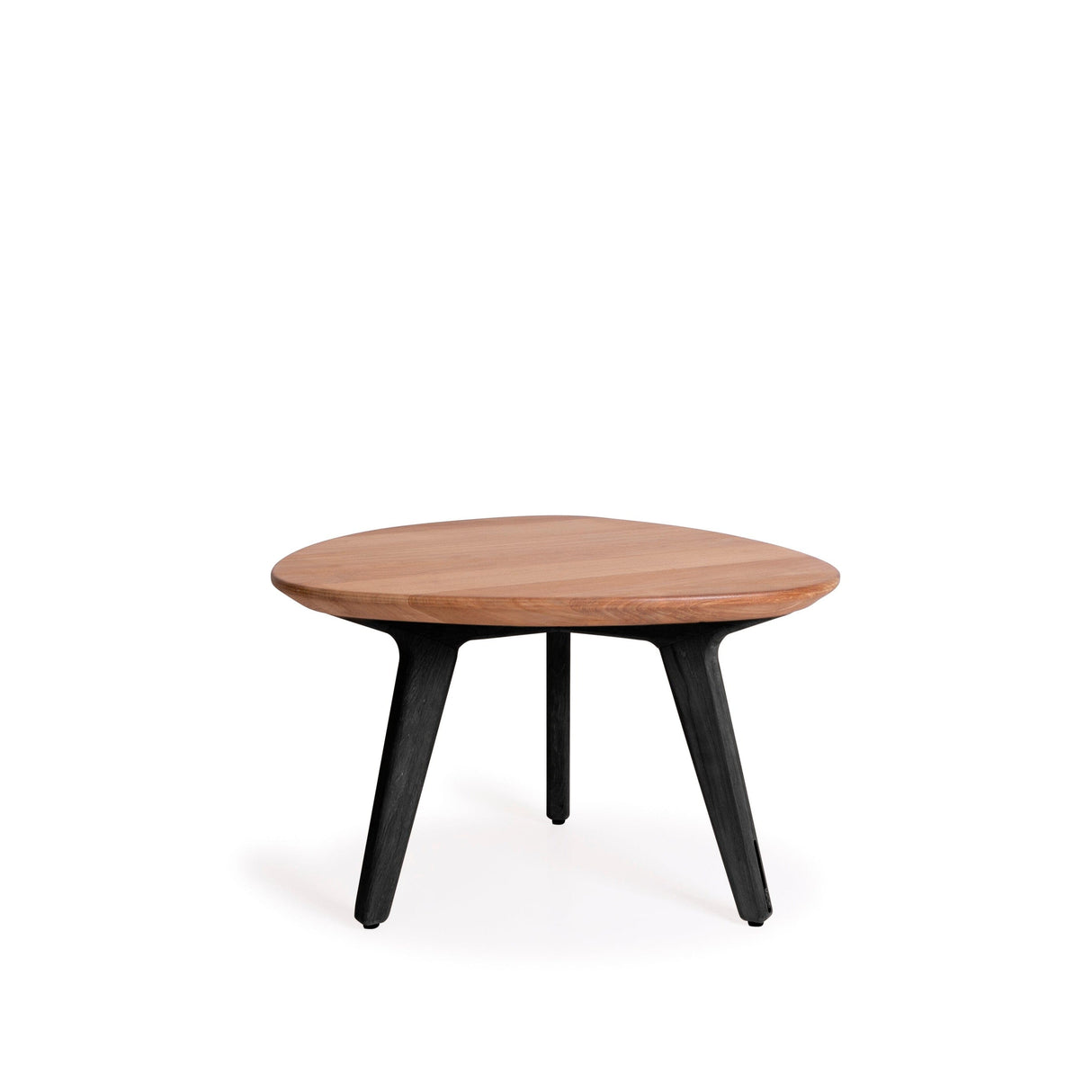 Manutti Torsa Organic Table basse Ø60cm h:35cm Piètement Teak scuro + Plateau Teak brushed