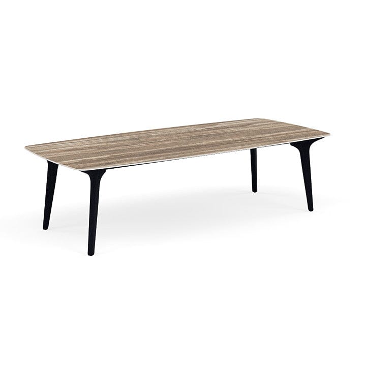 Manutti Torsa Table 264x118cm Teak Nero Scuro (HFTN) Céramique Travertin 12mm (5K54)