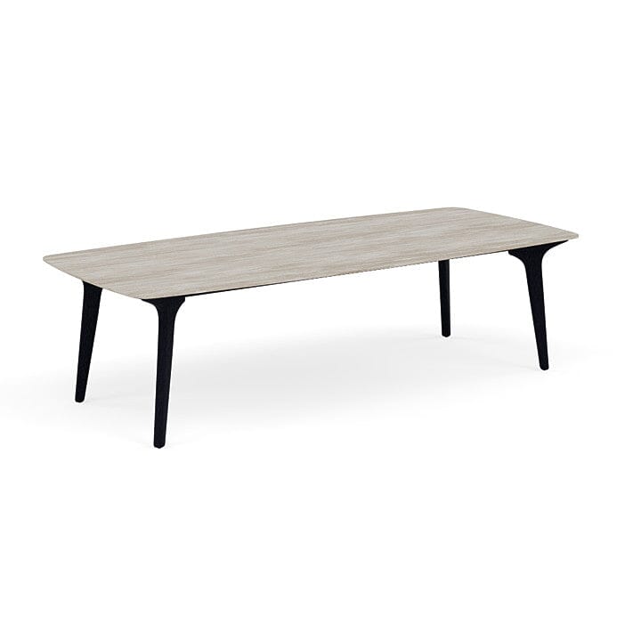 Manutti Torsa Table 264x118cm Teak Nero Scuro (HFTN) Céramique Travertin Crema 12mm (5K74)