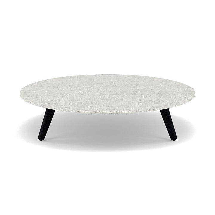 Manutti Torsa Table ø100cm h:25cm Teak Brushed Scuro (HFTN) Céramique Speckled Sand 12mm (5K73)