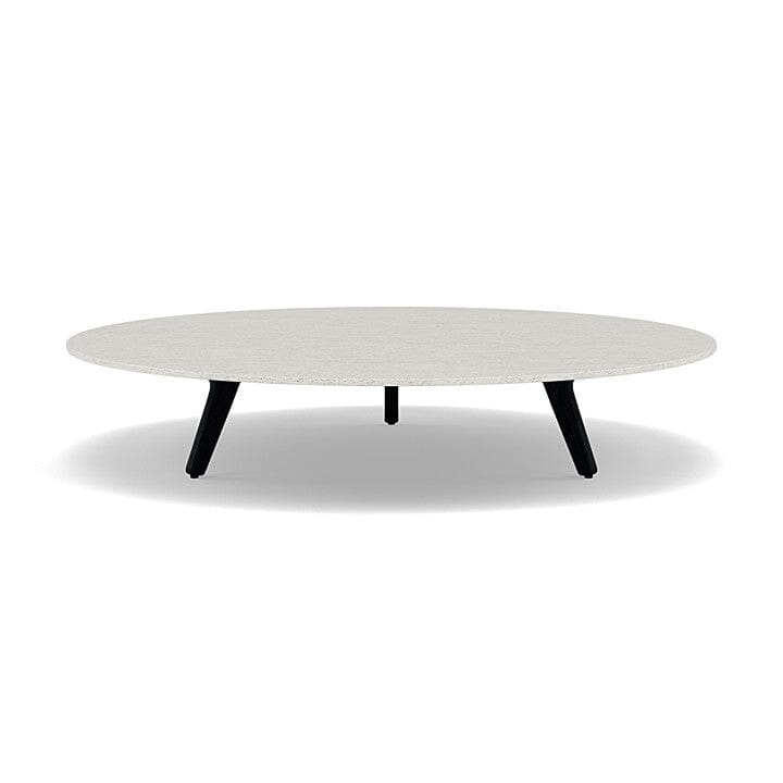 Manutti Torsa Table ø125cm h:25cm Teak Brushed Scuro (HFTN) Céramique Speckled Sand 12mm (5K73)