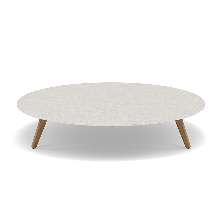 Manutti Torsa Table ø148cm h:30cm Teak Natural (HFTK) Céramique Speckled Sand 12mm (5K73)