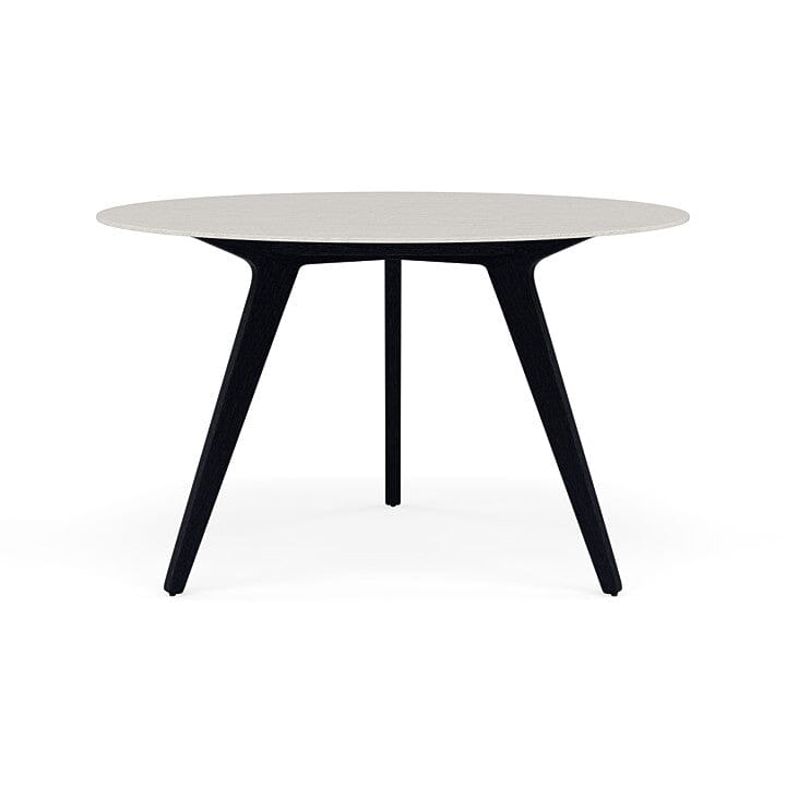 Manutti Torsa Table ø148cm h:90cm Teak nero Céramique Speckled Sand 12mm (5K73)
