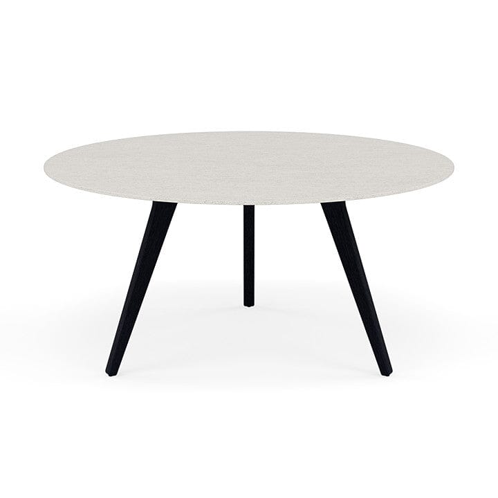 Manutti Torsa Table ø148cm Teak Brushed Scuro (HFTN) Céramique Speckled Sand 12mm (5K73)