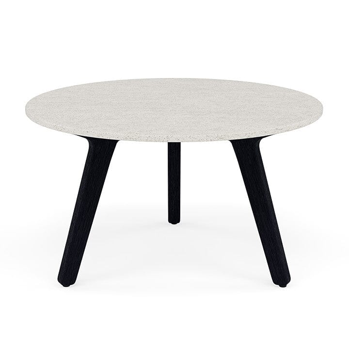 Manutti Torsa Table ø60cm h:35cm Teak Brushed Scuro (HFTN) Céramique Speckled Sand 12mm (5K73)