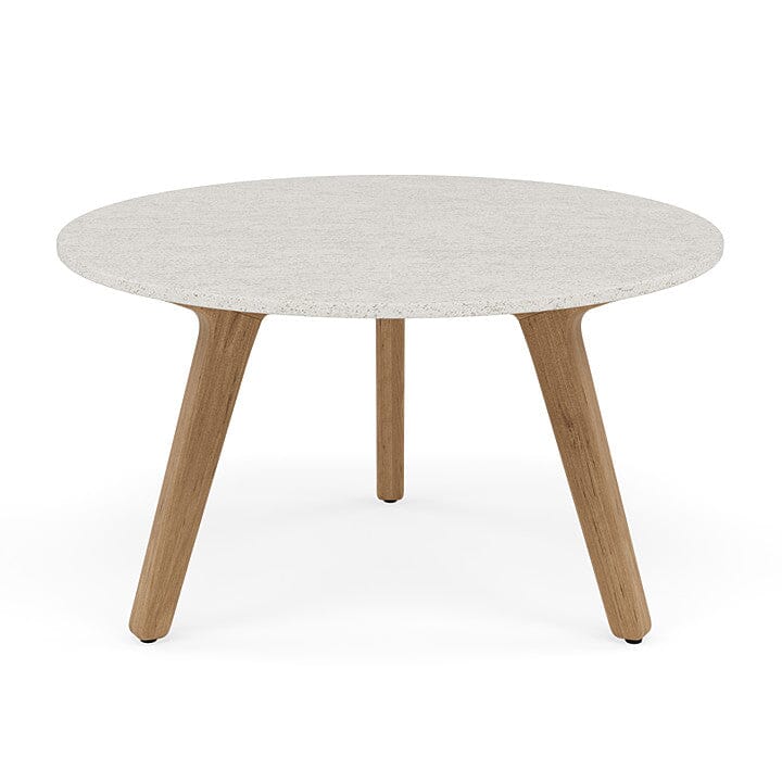 Manutti Torsa Table ø60cm h:35cm Teak Natural (HFTK) Céramique Speckled Sand 12mm (5K73)