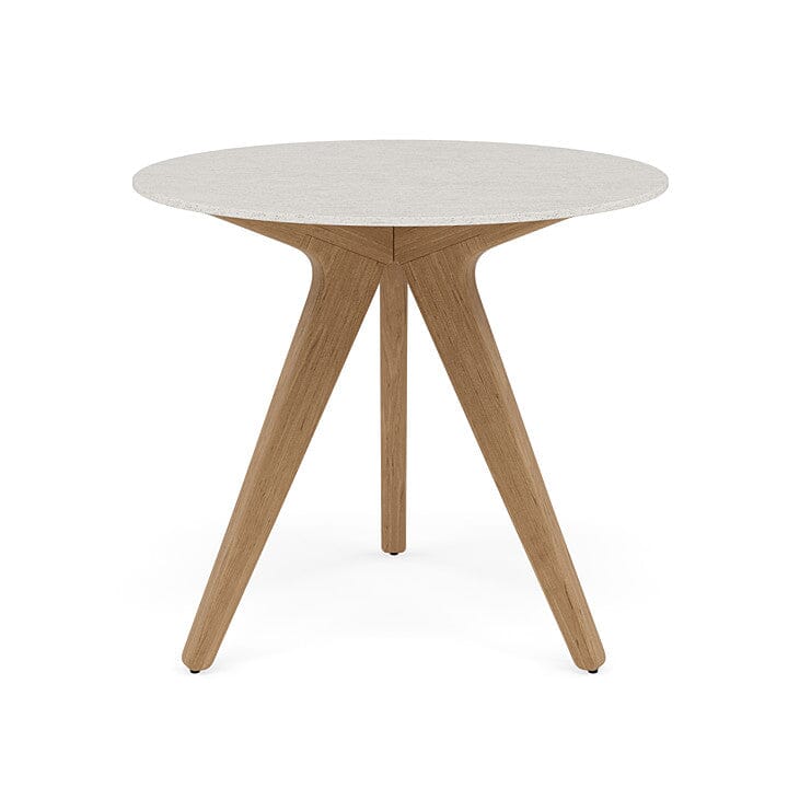 Manutti Torsa Table ø80cm Teak Natural (HFTK) Céramique Speckled Sand 12mm (5K73)