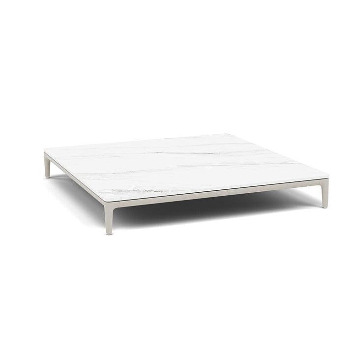 Manutti Zendo Sense Coffee Table 96x96cm h:15cm Flint AF13 Ceramic Marble White 12mm 5K58