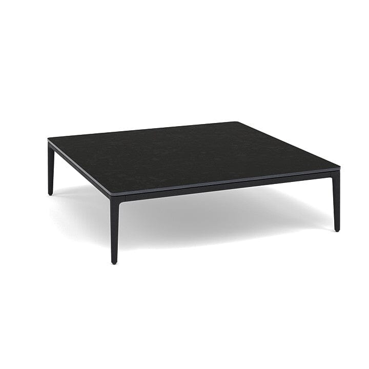 Manutti Zendo Sense Outdoor Coffee Table 96x96cm h:25cm Lava AF10 Ceramic Basalt Black 12mm 5K67