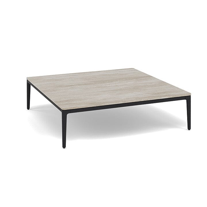 Manutti Zendo Sense Outdoor Coffee Table 96x96cm h:25cm Lava AF10 Ceramic Travertin Crema 12mm 5K74