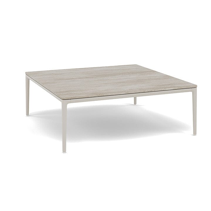 Manutti Zendo Sense Outdoor Coffee Table 96x96cm h:35cm Flint AF13 Ceramic Travertin Crema 12mm 5K74