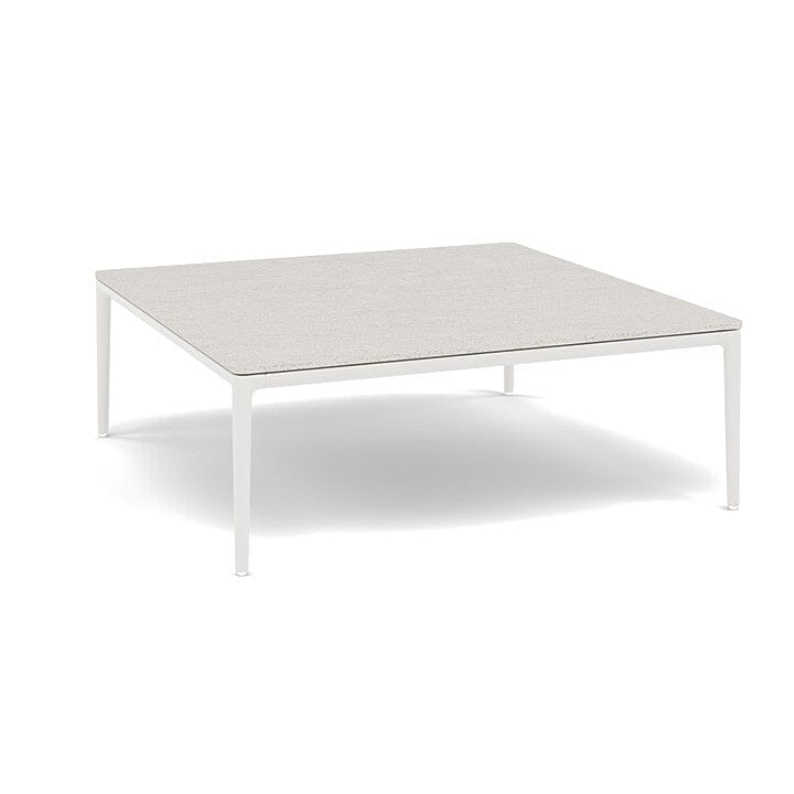 Manutti Zendo Sense Outdoor Coffee Table 96x96cm h:35cm White AF08 Ceramic Speckled Sand 12mm 5K73