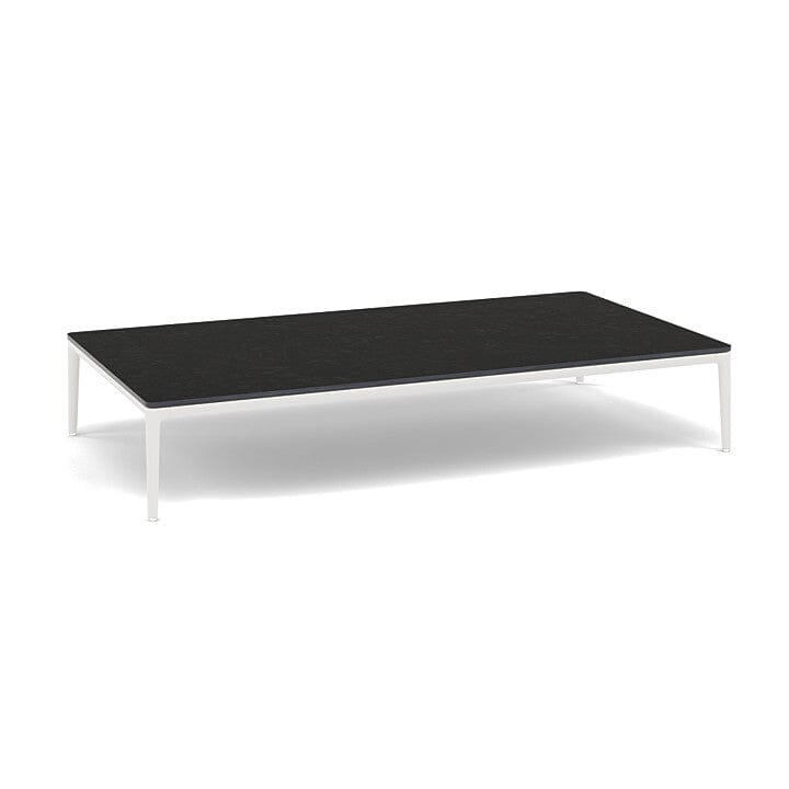 Manutti Zendo Sense Outdoor Side Table 150x80cm h:25cm White AF08 Ceramic Basalt Black12mm 5K67