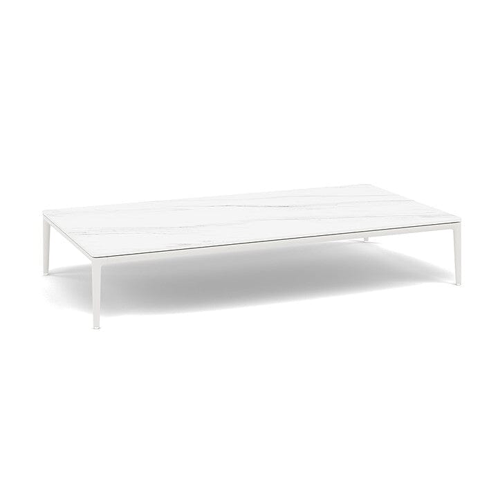 Manutti Zendo Sense Outdoor Side Table 150x80cm h:25cm White AF08 Ceramic Marble White 12mm 5K58