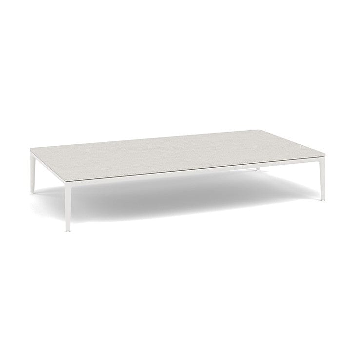 Manutti Zendo Sense Outdoor Side Table 150x80cm h:25cm White AF08 Ceramic Speckled Sand 12mm 5K73