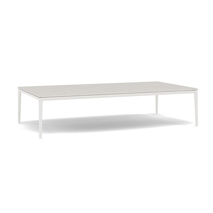 Manutti Zendo Sense Outdoor Side Table 150x80cm h:35cm White AF08 Ceramic Speckled Sand 12mm 5K73