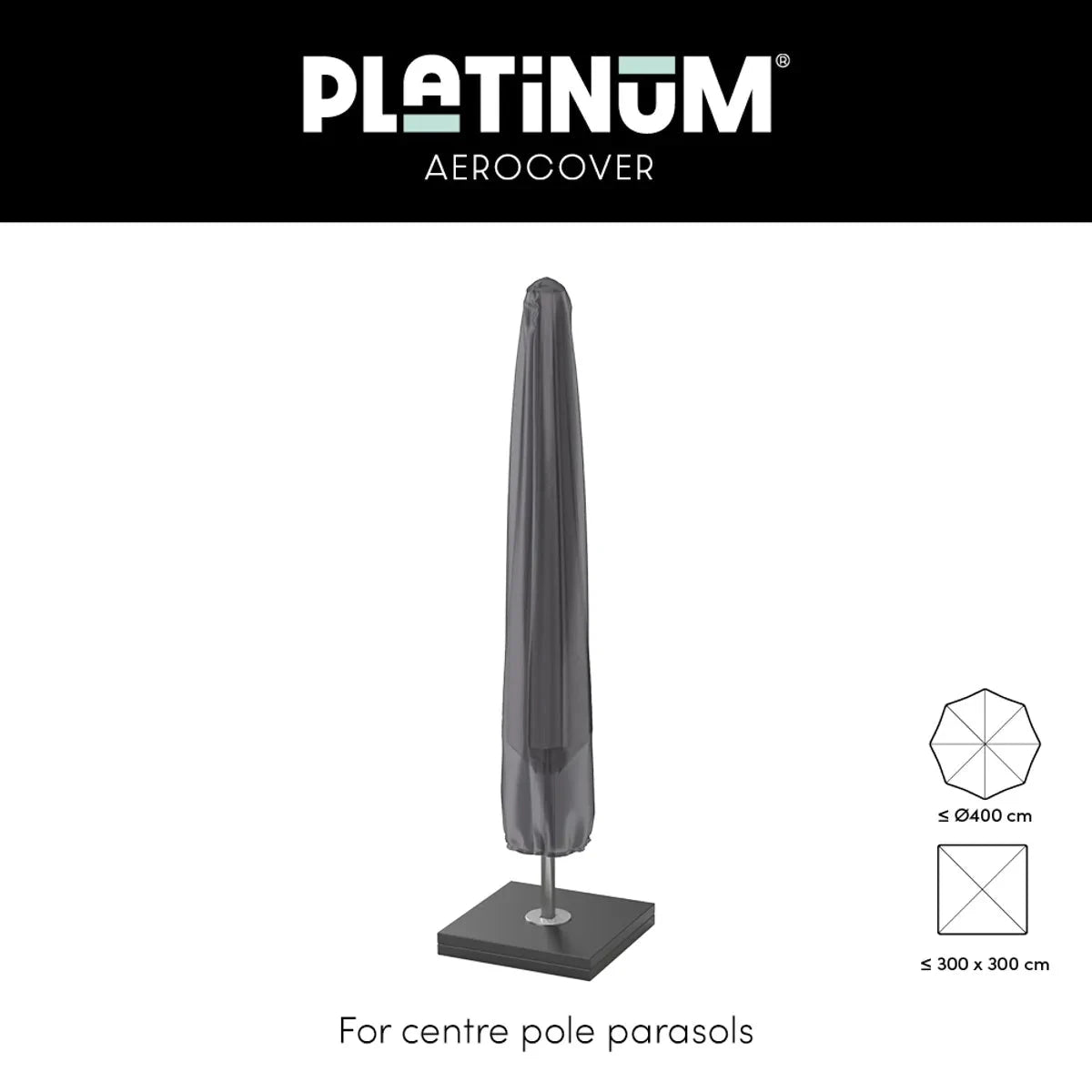 Platinum AeroCover Housse de protection pour Parasol 230x30/40cm H:230cm