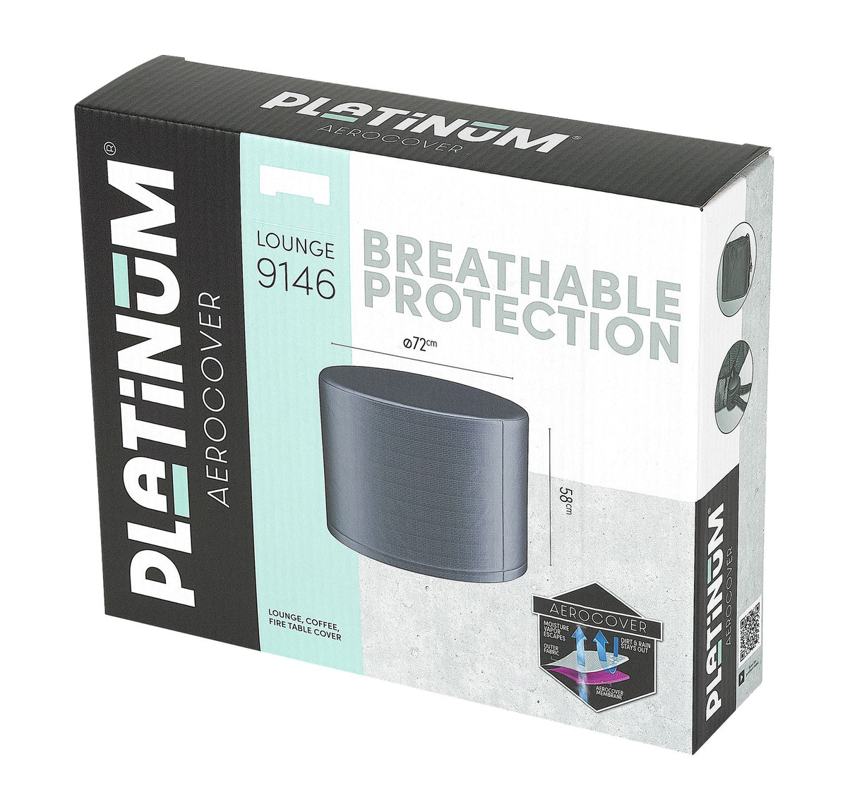 Platinum AeroCover Housse de protection pour tables basses Ø72cm H:58cm