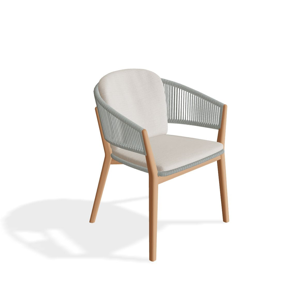 Royal Botania Carés Fauteuil repas teck, coussin non inclus Sage Green SG