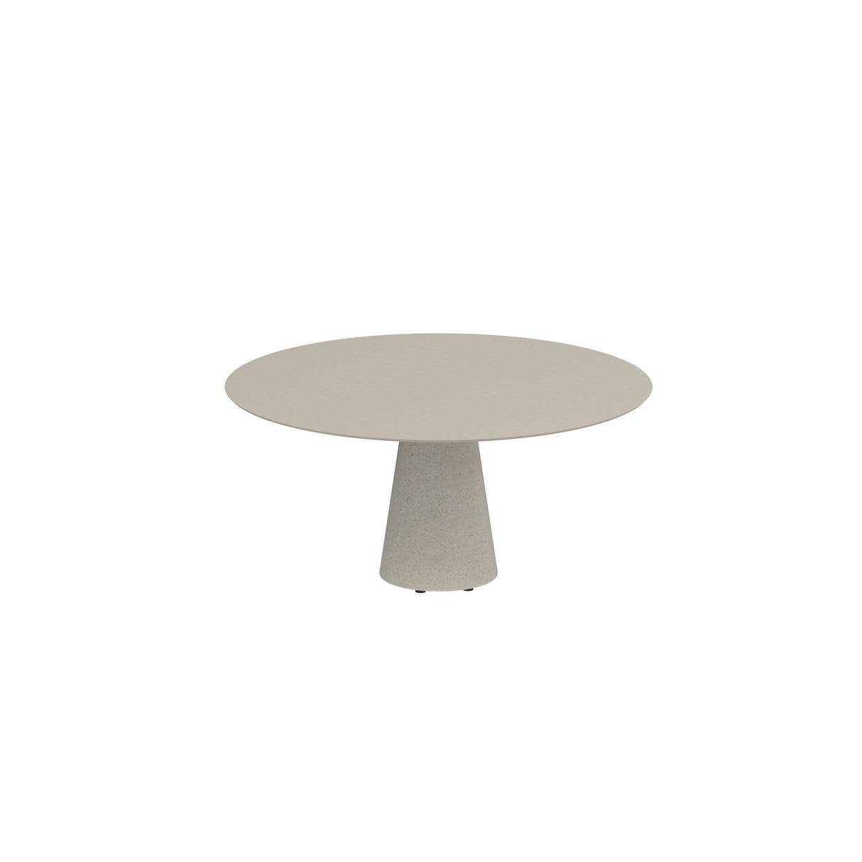 Royal Botania Conix Table ronde Ø160cm Dining Pied Béton Plateau céramique Pearl Grey PG Desert Concrete D