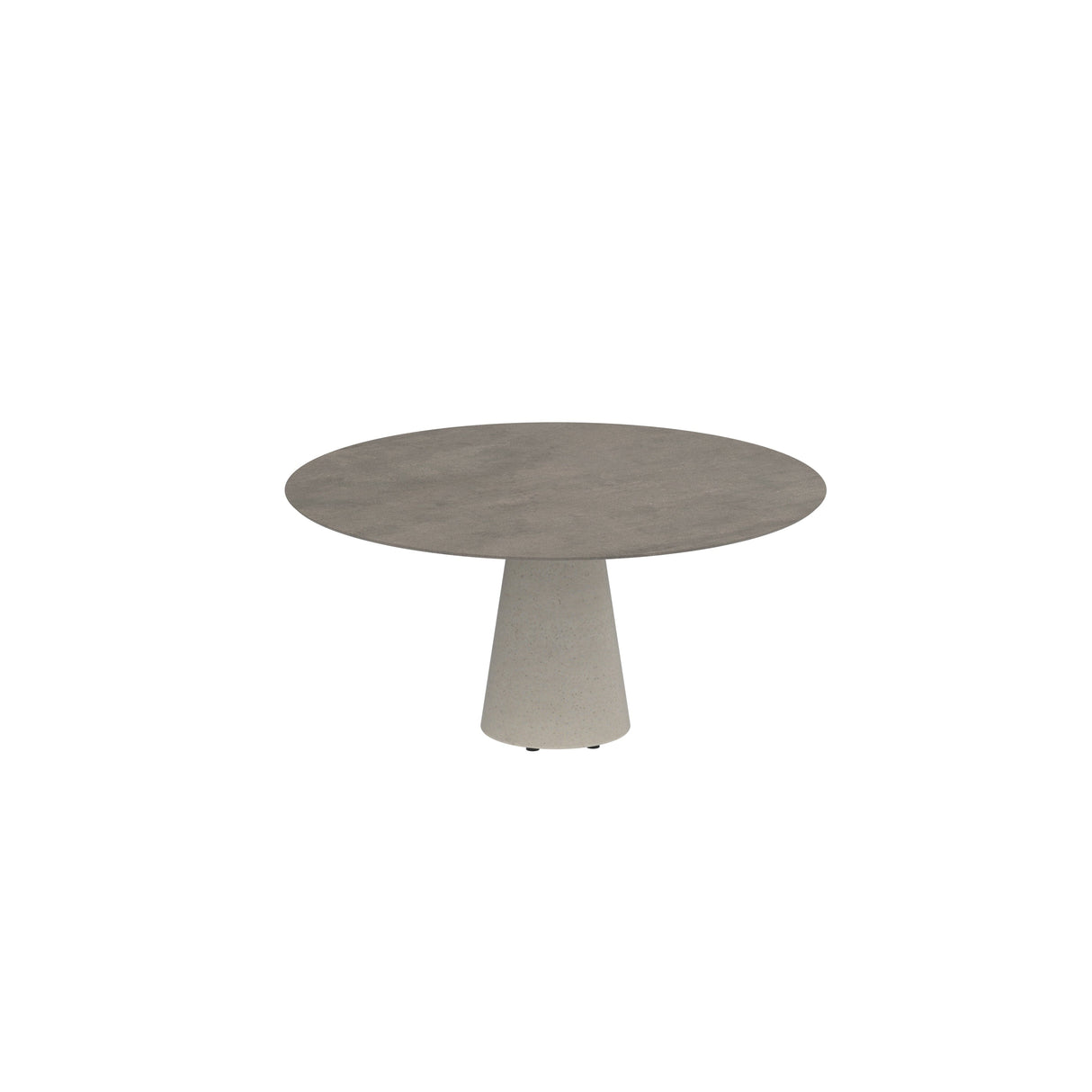 Royal Botania Conix Table ronde Ø160cm Dining Pied Béton Plateau Céramique Terra Marrone TM Desert Concrete D