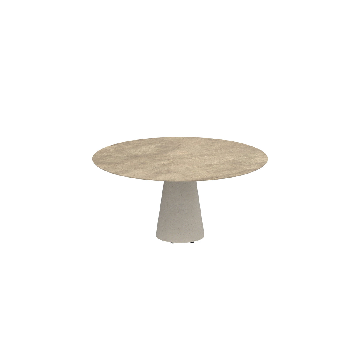 Royal Botania Conix Table ronde Ø160cm Dining Pied Béton Plateau Céramique Terra Sabbia TS Desert Concrete D