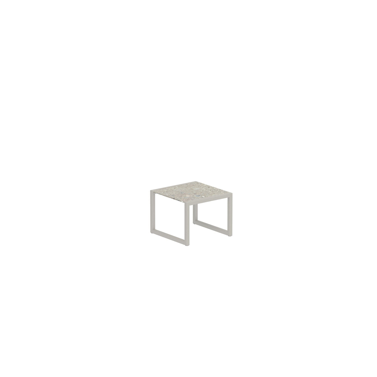 Royal Botania Ninix NNX50 Table d'appoint 52x50cm H:39cm Laqué Pebble PB Céramique Ceppo Dolomitica CD