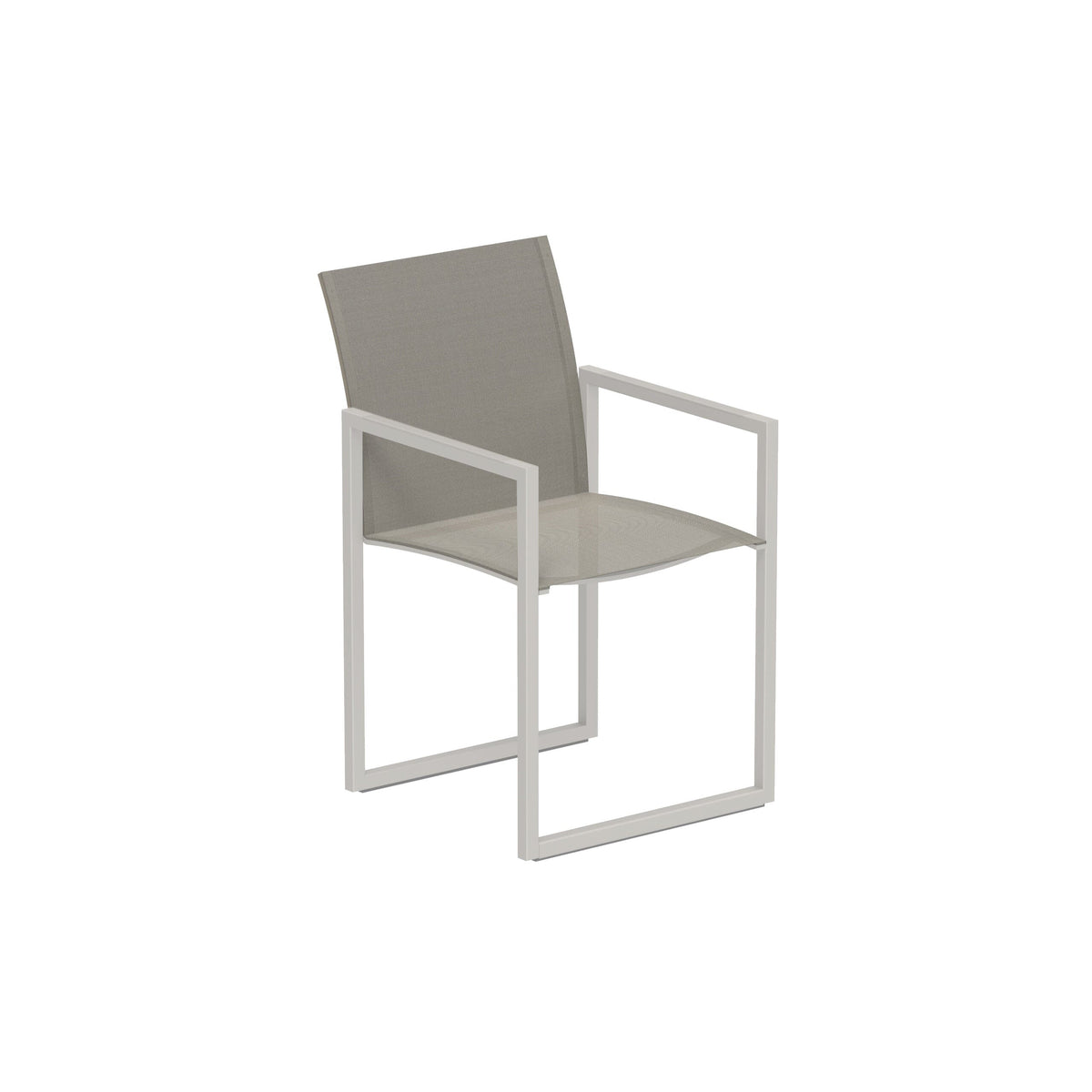 Royal Botania Ninix NNX55T Fauteuil repas Laqué Pebble PB - Toile Pearl Grey PG