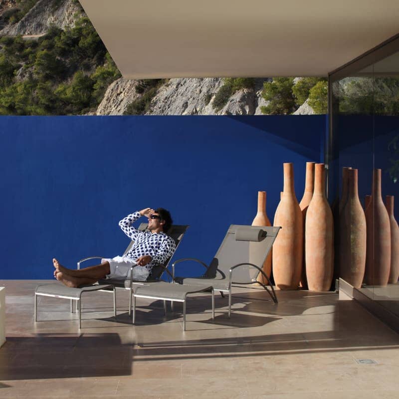 Royal Botania QT QT195T Chaise longue Lounger avec repose-pieds