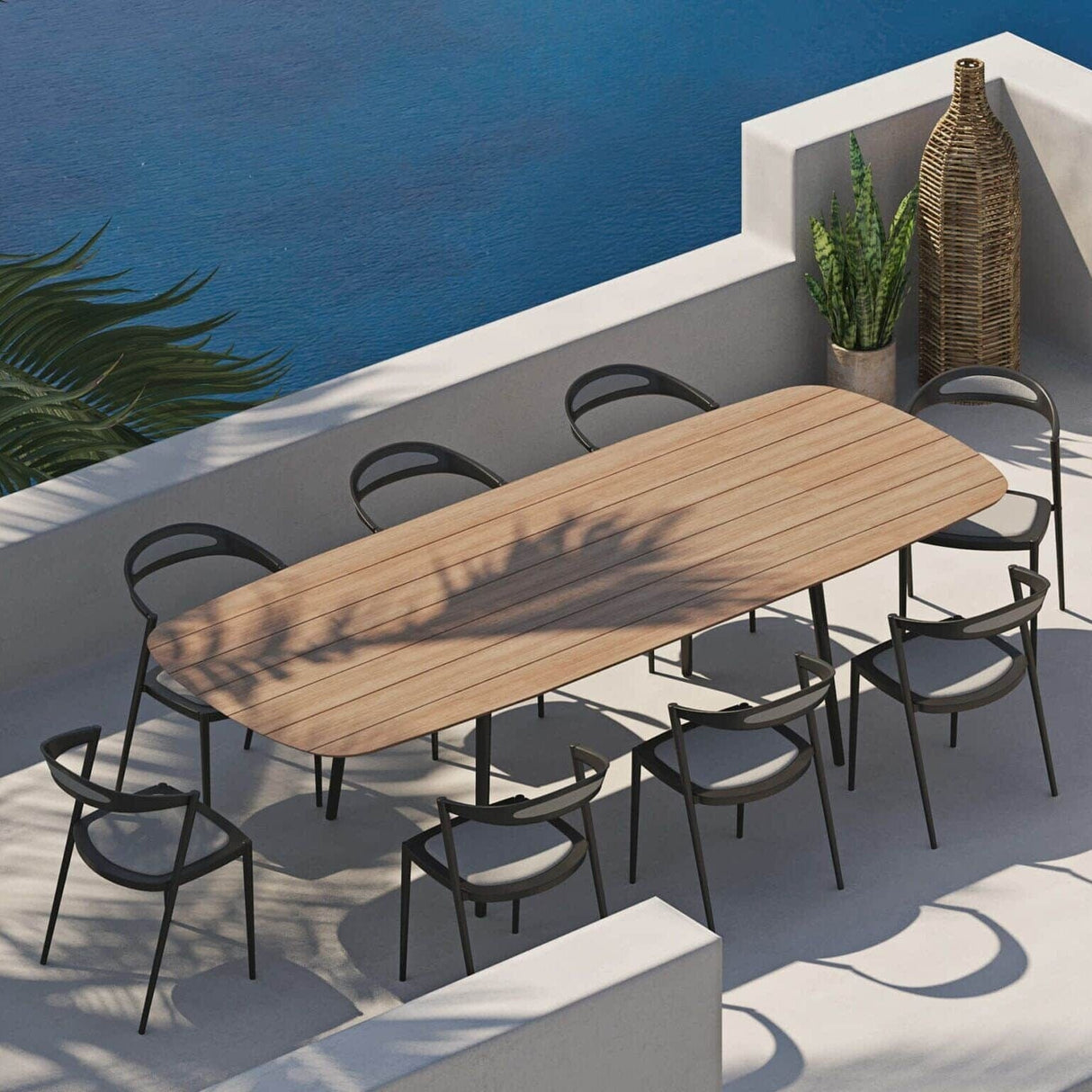 Royal Botania Styletto Fauteuil repas empilable, coussins en sus