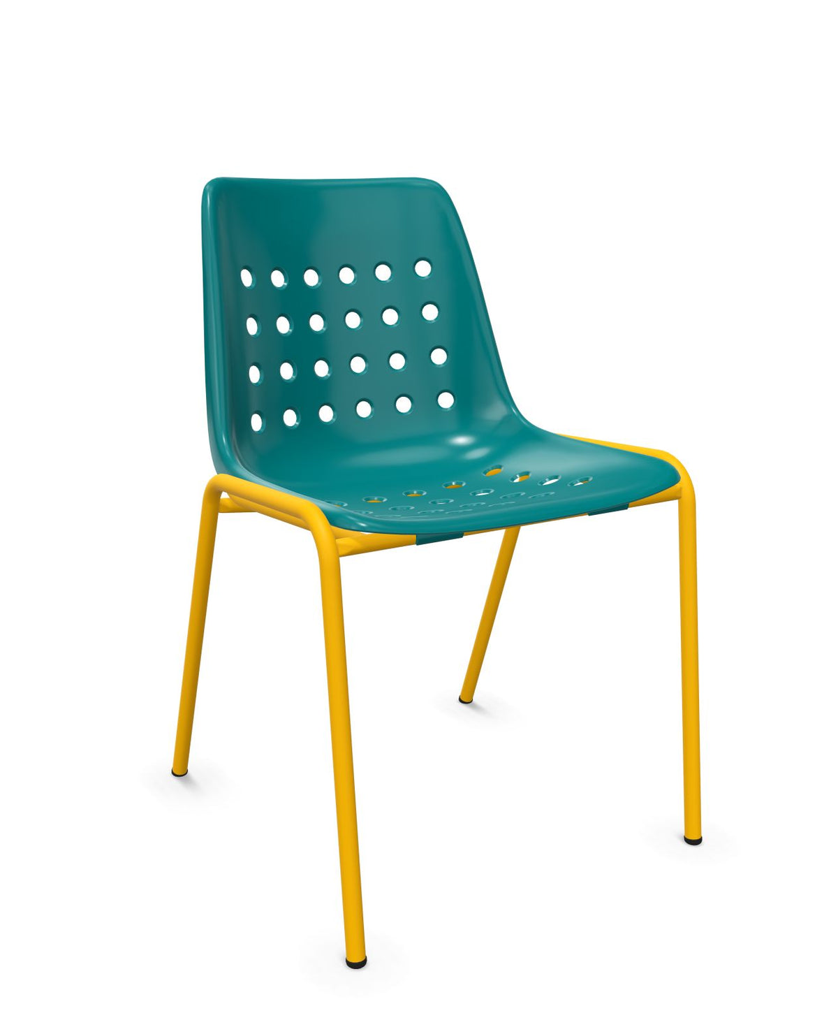 Schaffner Bermuda Chaise empilable Bleu Kali 56 Jaune 11