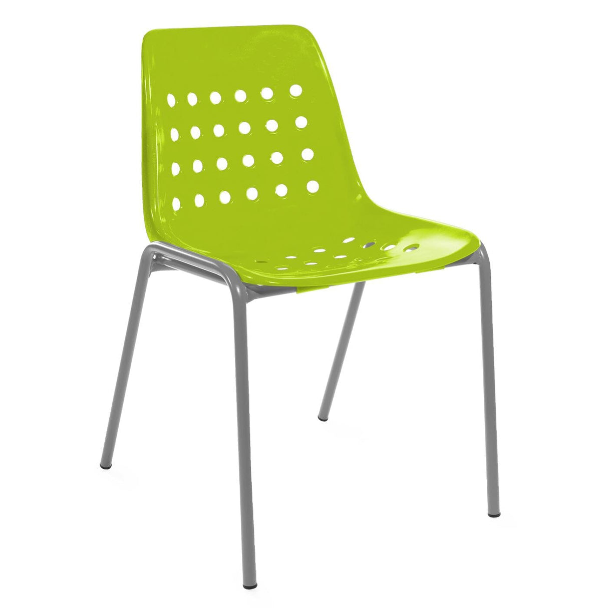 Schaffner Bermuda chaise empilable GALAXUS Gris argent 78 Vert clair 63