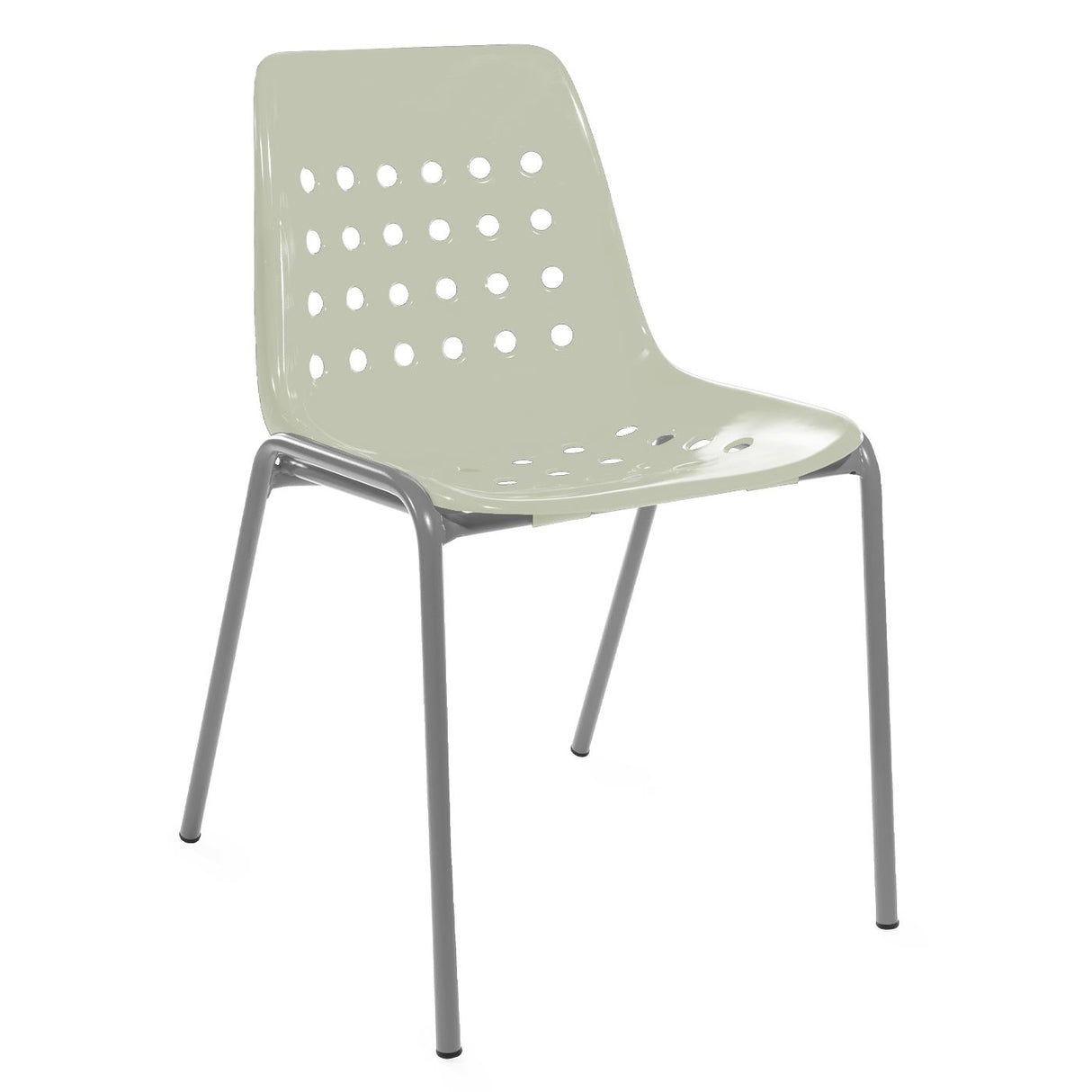 Schaffner Bermuda Chaise empilable Vert pastel 64 Gris Argent 78