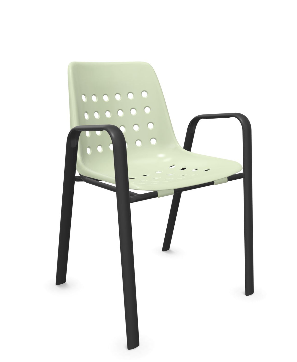 Schaffner Bermuda Fauteuil repas avec accoudoirs tubes ovales