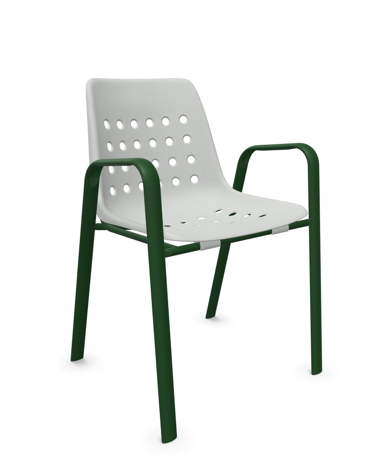 Schaffner Bermuda Fauteuil repas avec accoudoirs tubes ovales