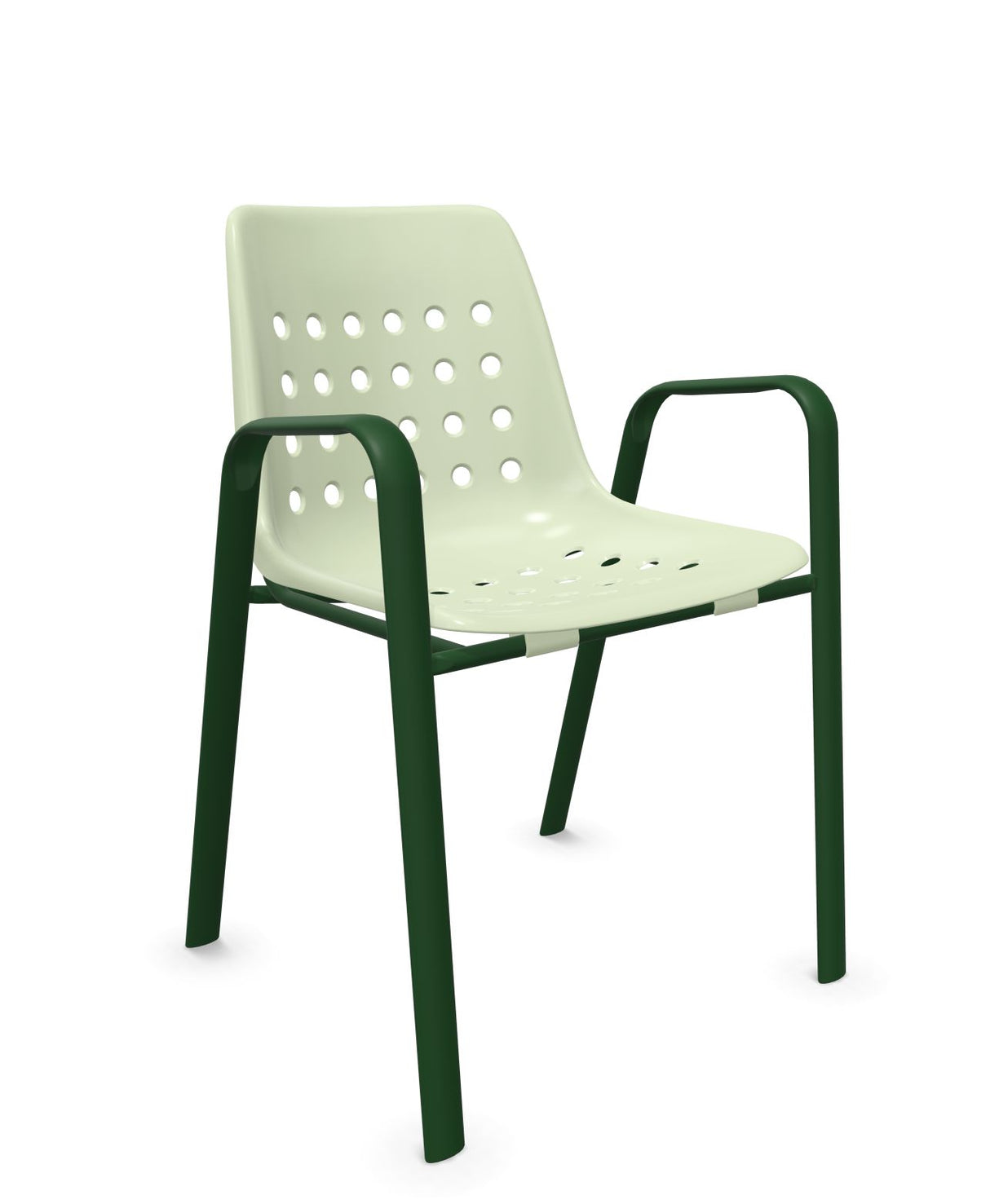 Schaffner Bermuda Fauteuil repas avec accoudoirs tubes ovales