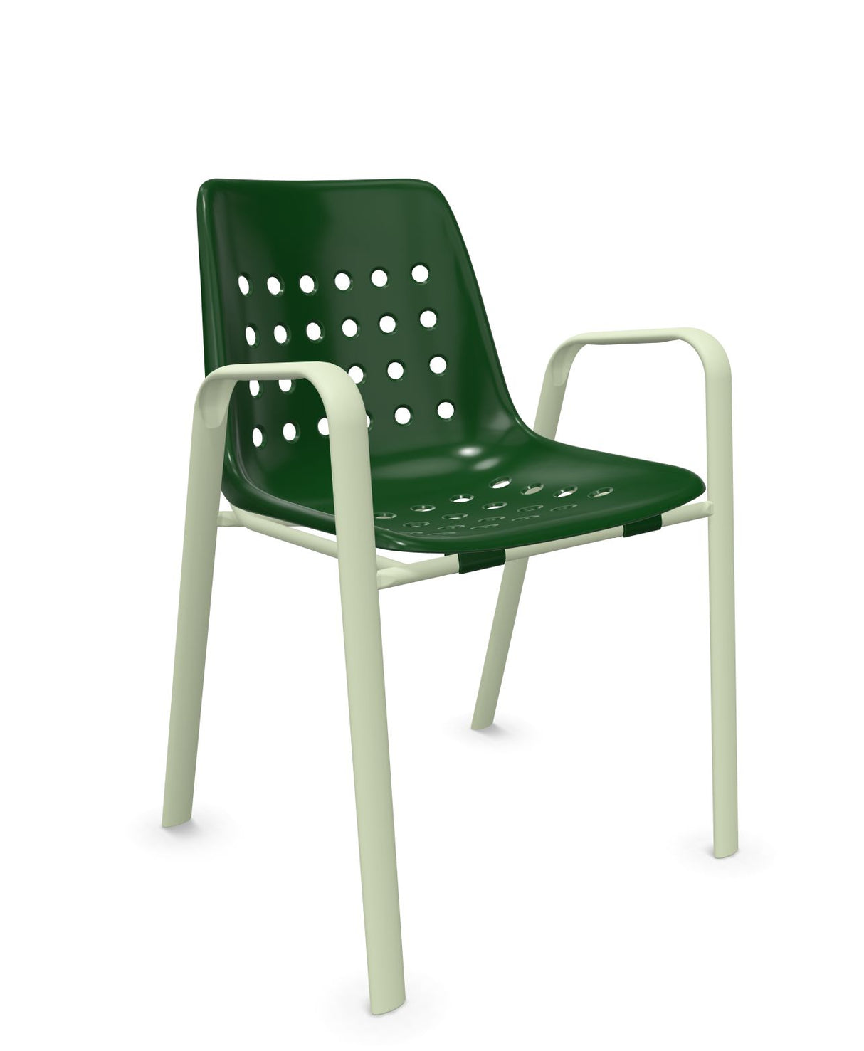 Schaffner Bermuda Fauteuil repas avec accoudoirs tubes ovales