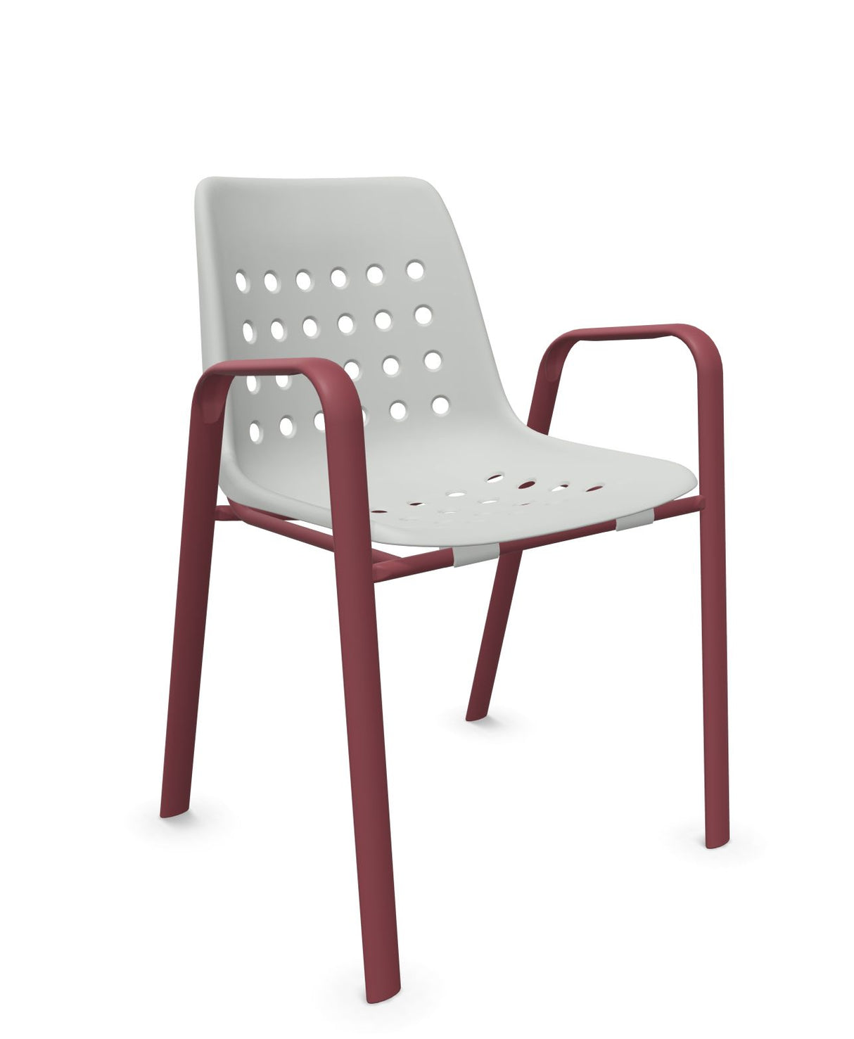 Schaffner Bermuda Fauteuil repas avec accoudoirs tubes ovales