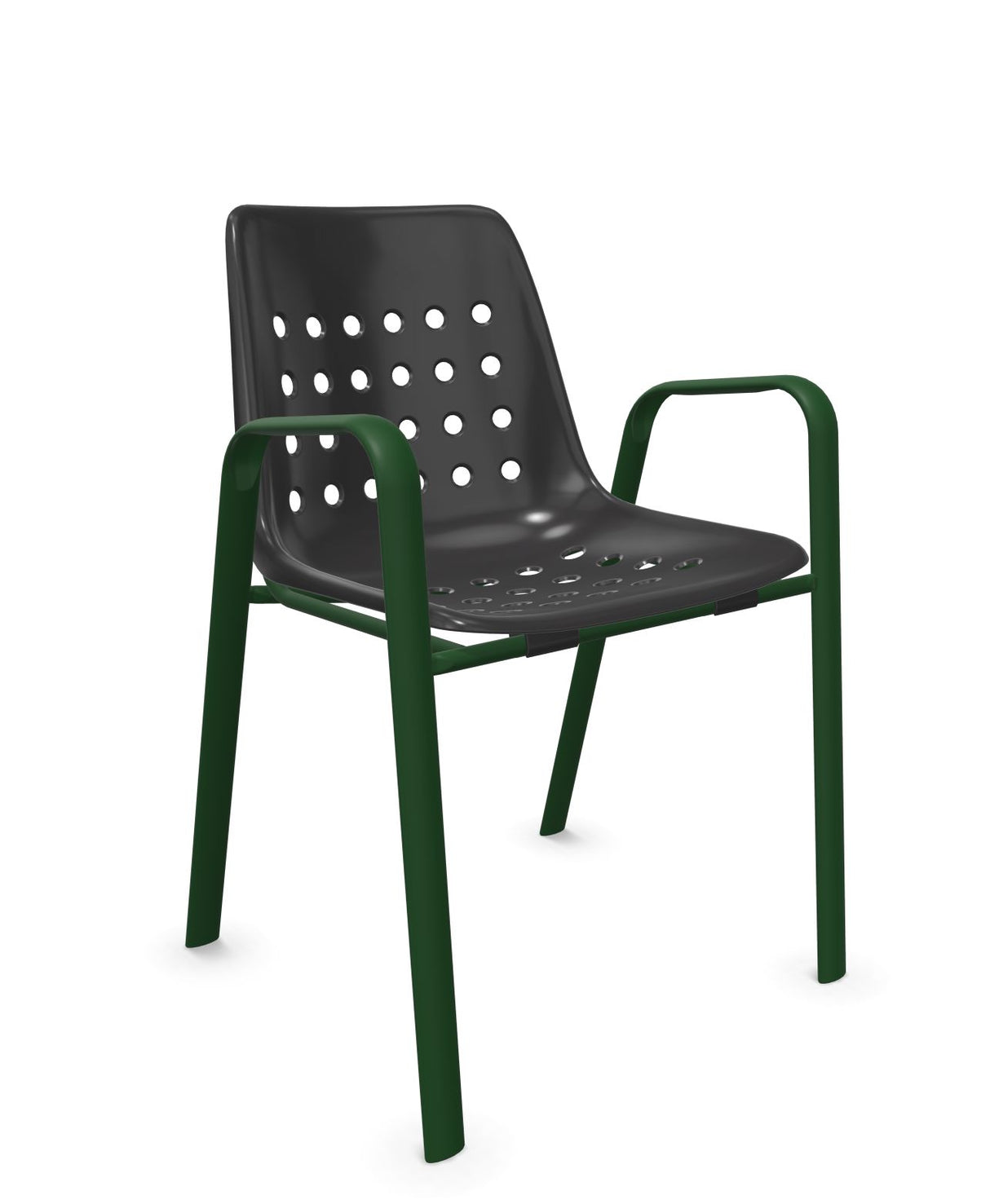 Schaffner Bermuda Fauteuil repas avec accoudoirs tubes ovales