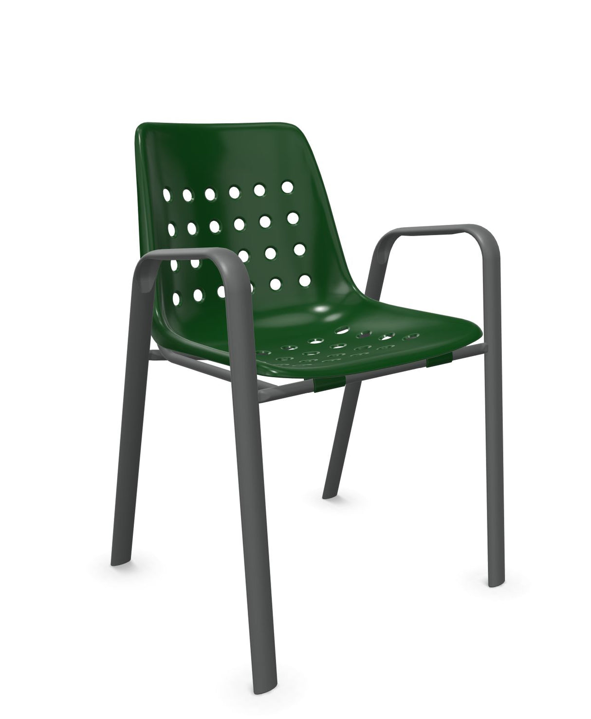 Schaffner Bermuda Fauteuil repas avec accoudoirs tubes ovales