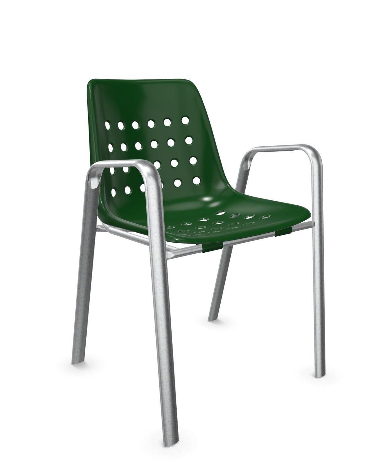 Schaffner Bermuda Fauteuil repas avec accoudoirs tubes ovales
