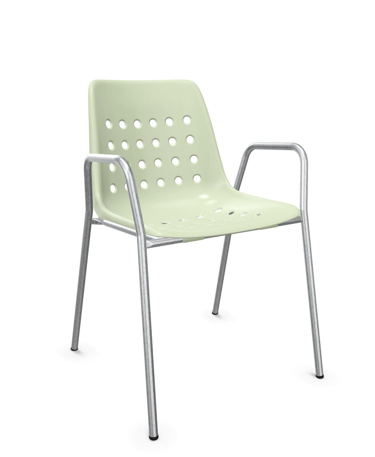 Schaffner Bermuda Fauteuil repas avec accoudoirs tubes ronds