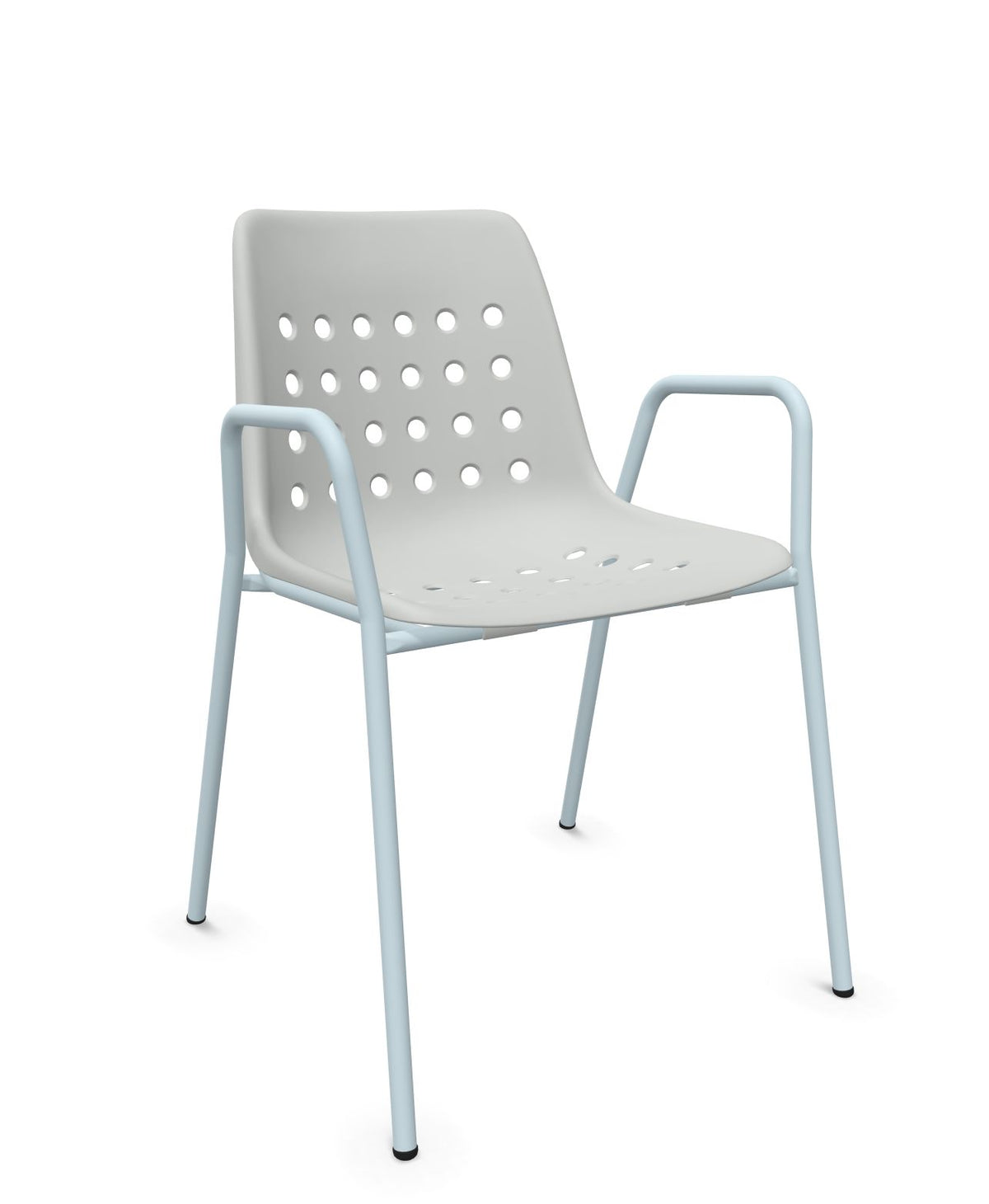 Schaffner Bermuda Fauteuil repas avec accoudoirs tubes ronds