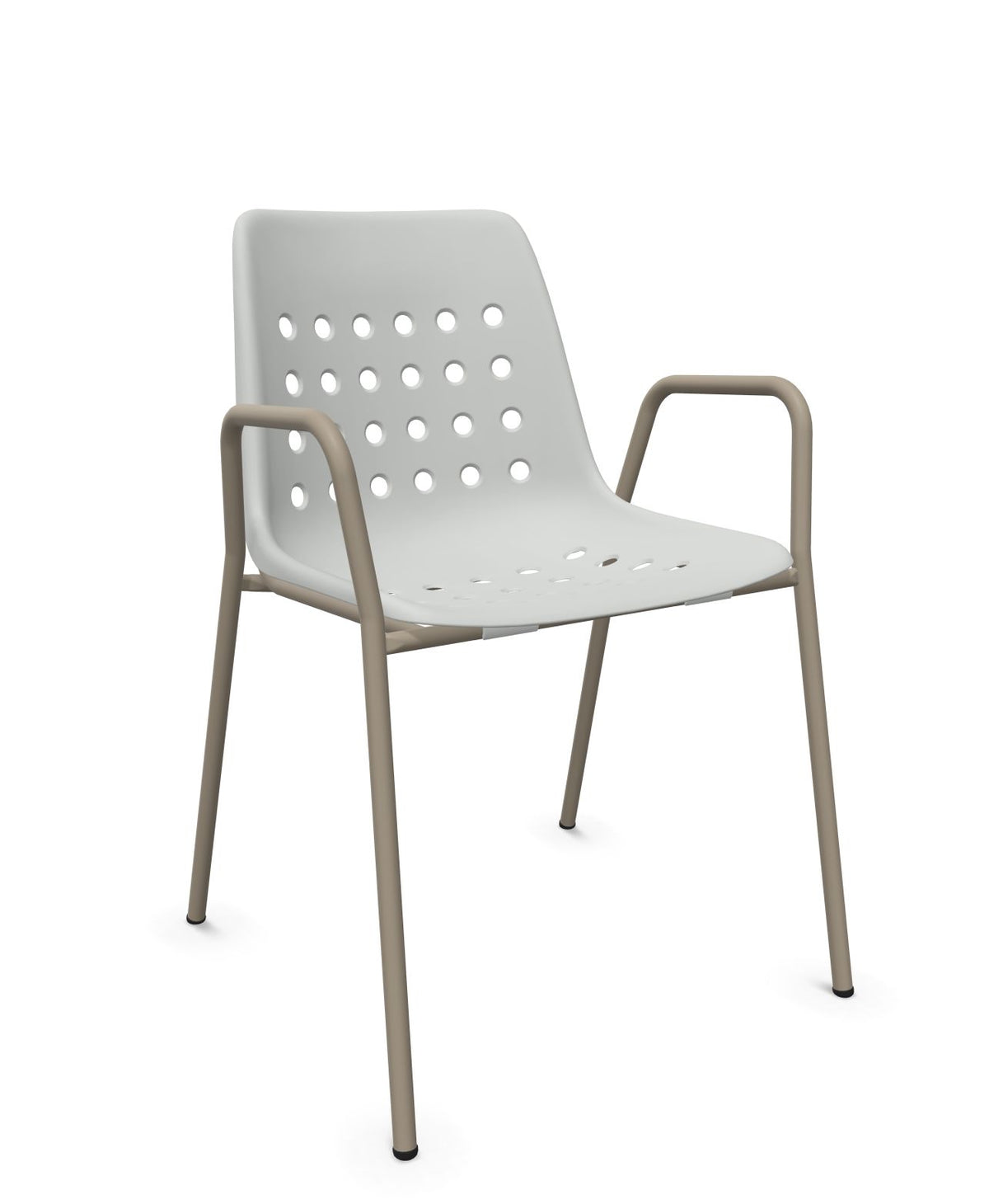 Schaffner Bermuda Fauteuil repas avec accoudoirs tubes ronds