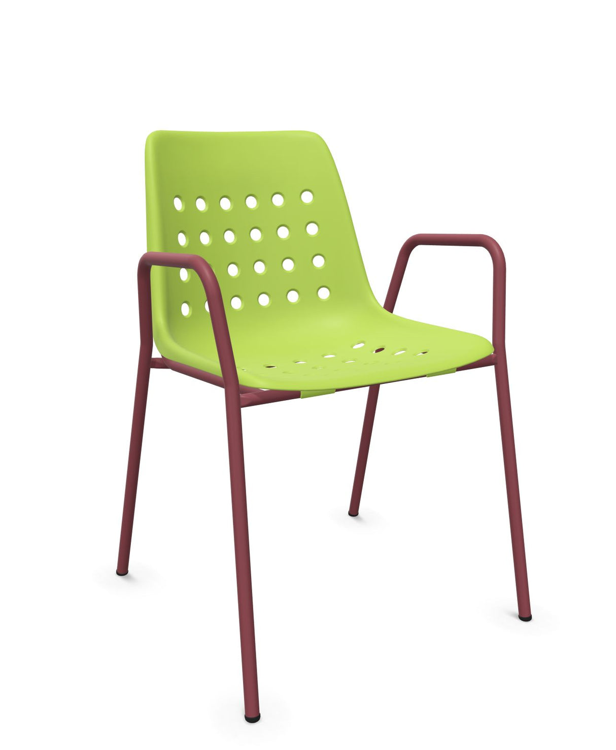Schaffner Bermuda Fauteuil repas avec accoudoirs tubes ronds