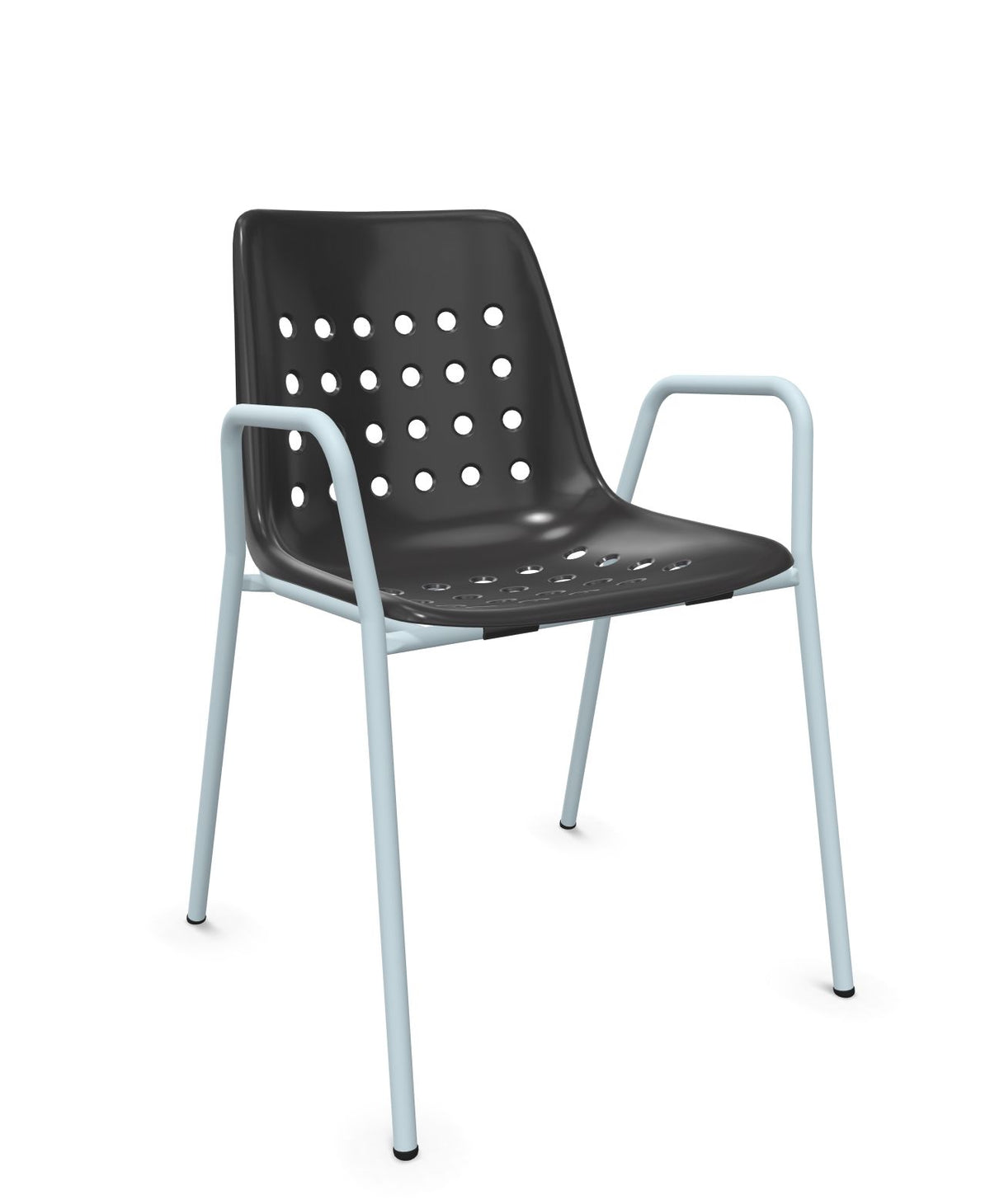 Schaffner Bermuda Fauteuil repas avec accoudoirs tubes ronds