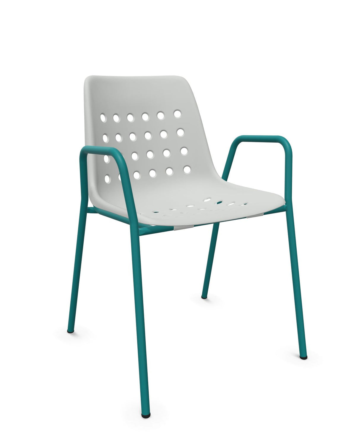 Schaffner Bermuda Fauteuil repas avec accoudoirs tubes ronds